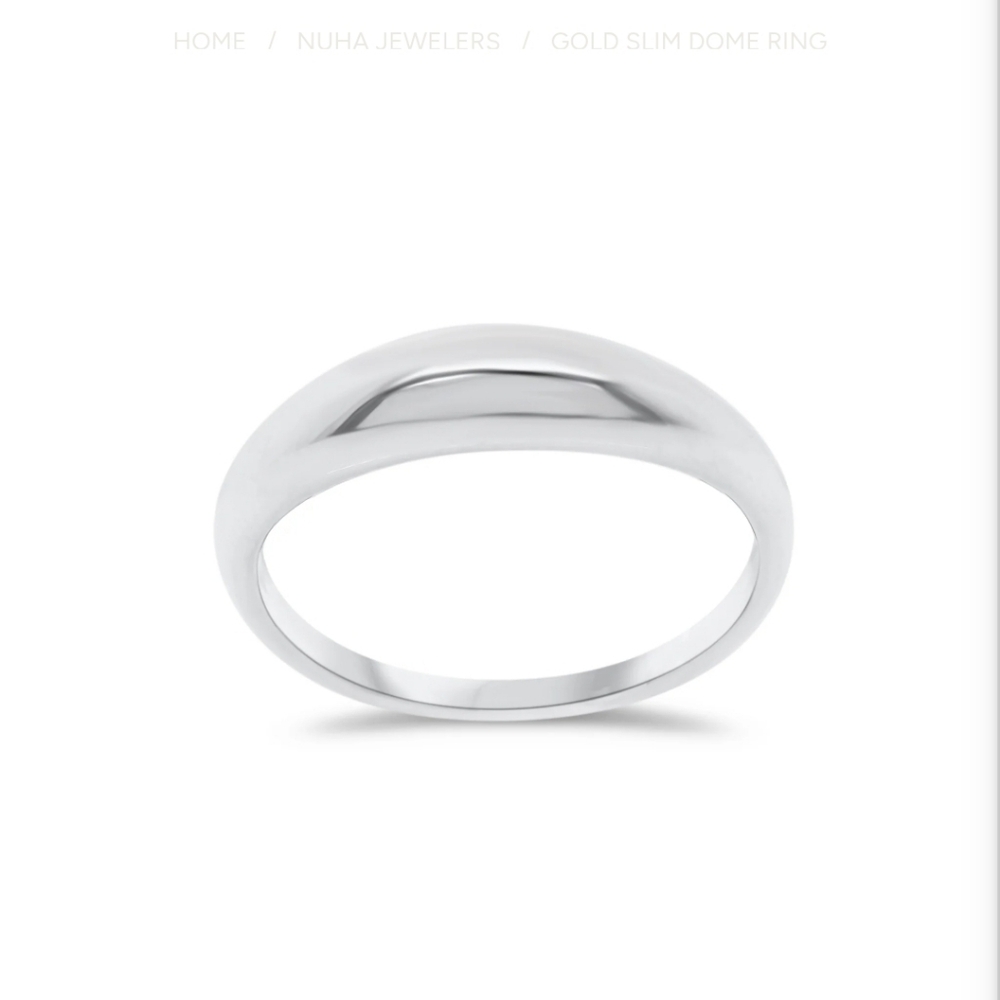 ADNAS 925 Sterling Silver Dome Ring By ADMAS Jewels Unisex Size 5
